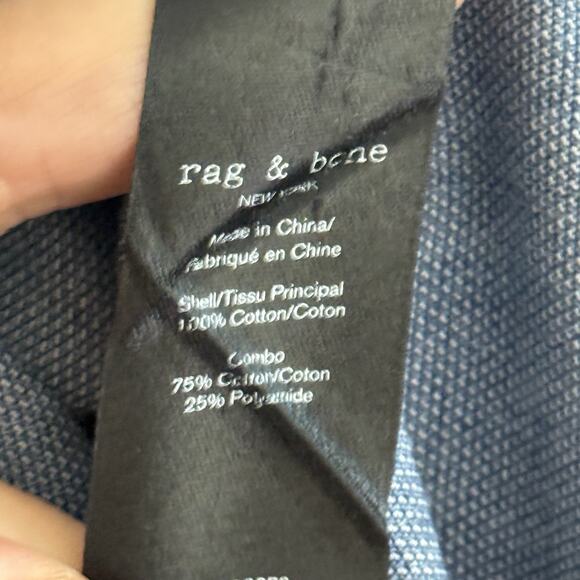 Rag & Bone Shirt Men 2XL Slim Fit 2 Blue Chambray Button Down Collared Preppy - Picture 6 of 13